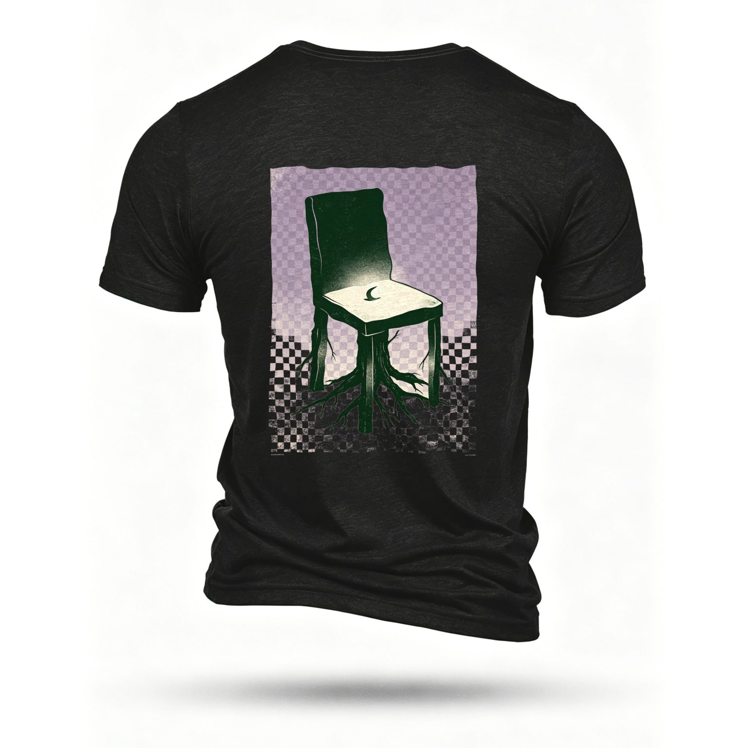 Black T-shirt, back print