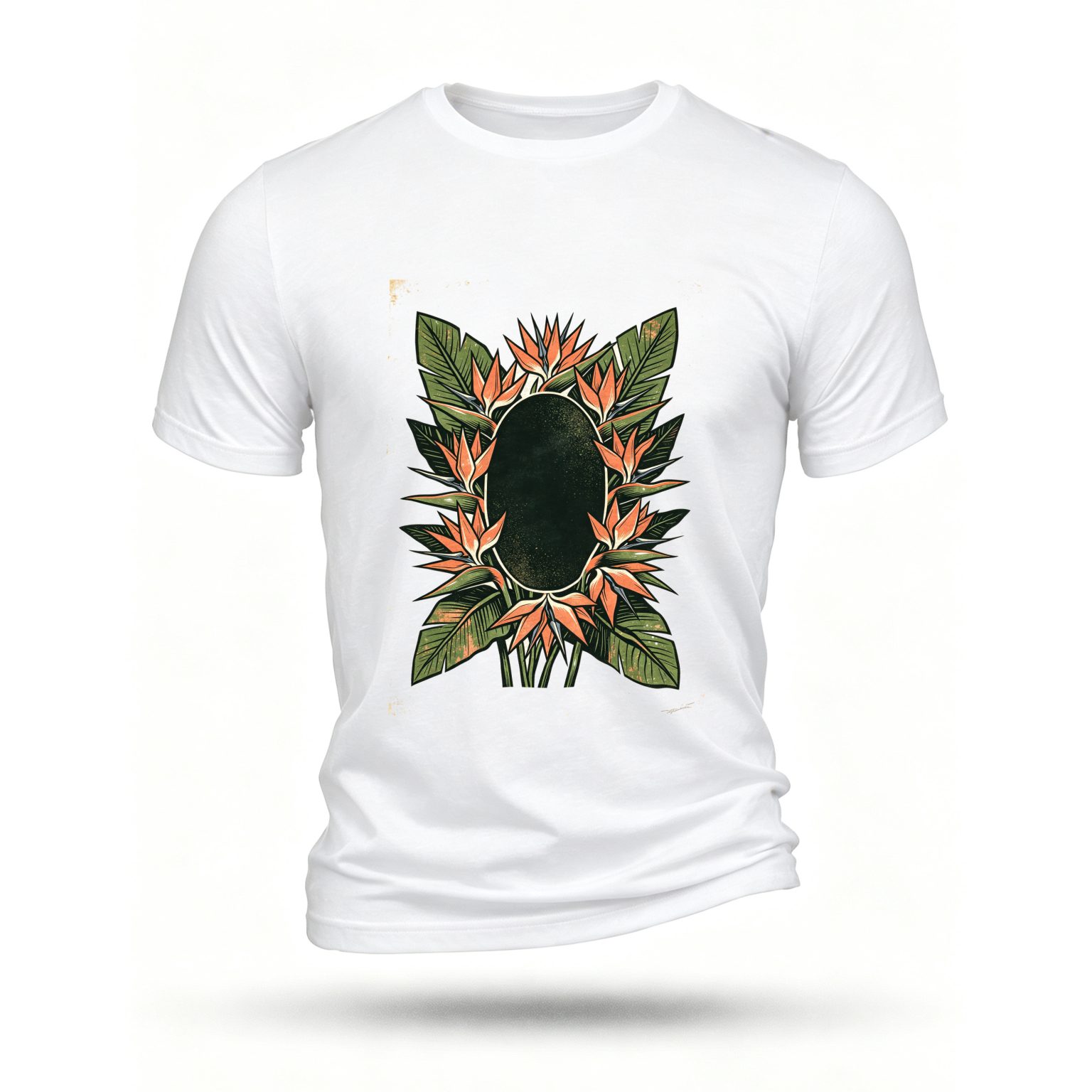 White T-shirt, front print