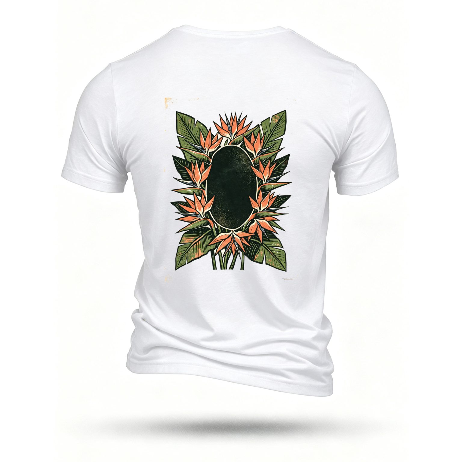 White T-shirt, back print