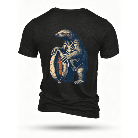 Black T-shirt, back print