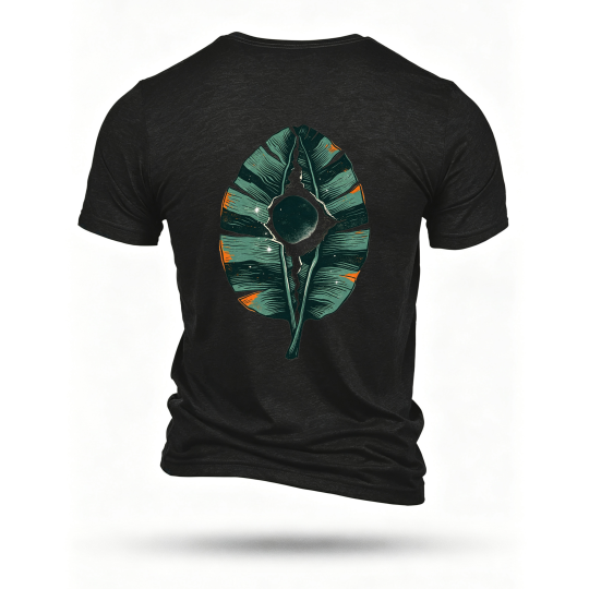 Black T-shirt, back print
