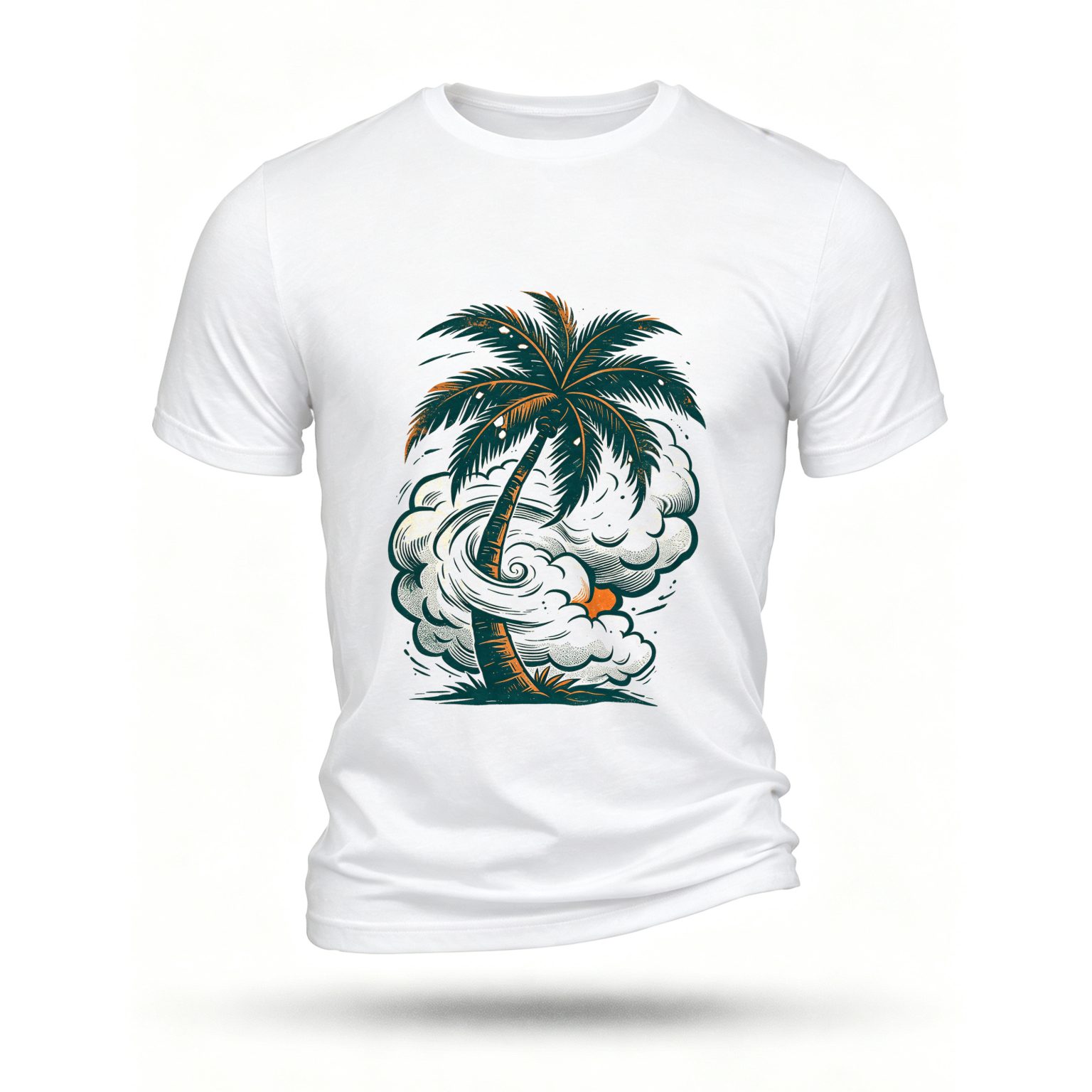White T-shirt, front print
