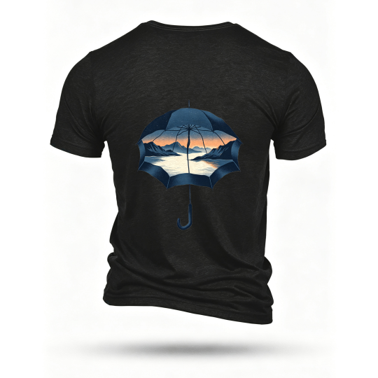 Black T-shirt, back print