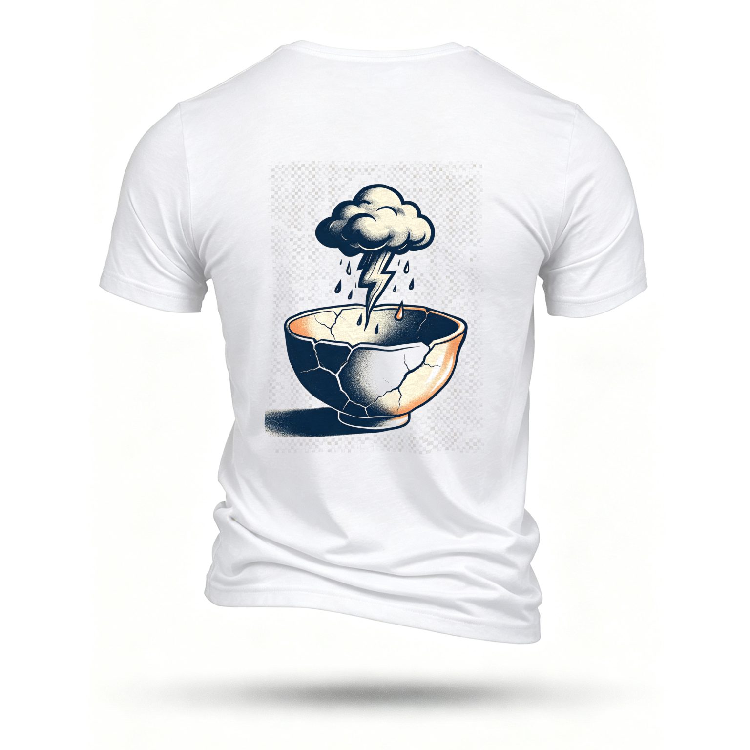 White T-shirt, back print