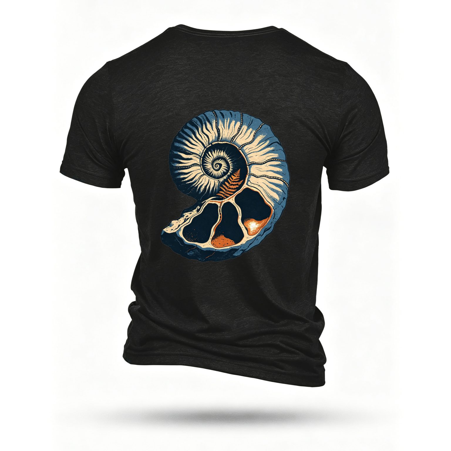 Black T-shirt, back print
