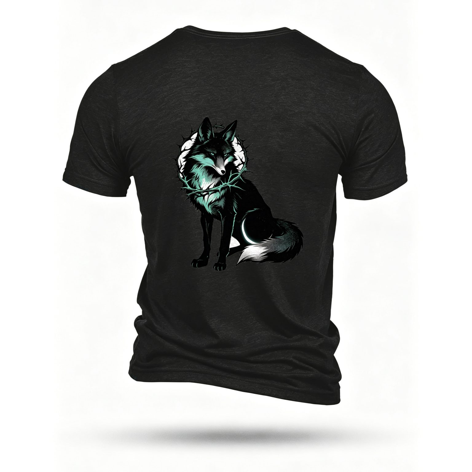 Black T-shirt, back print