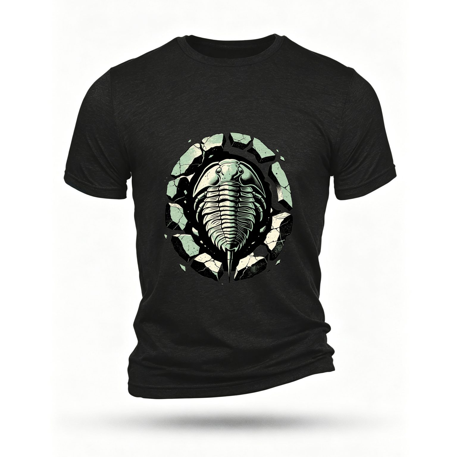 Black T-shirt, front print