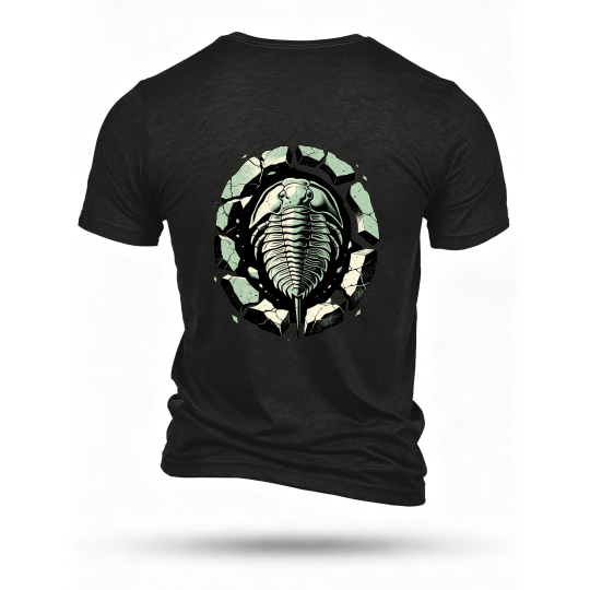 Black T-shirt, back print