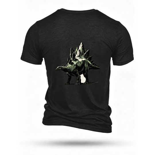 Black T-shirt, back print