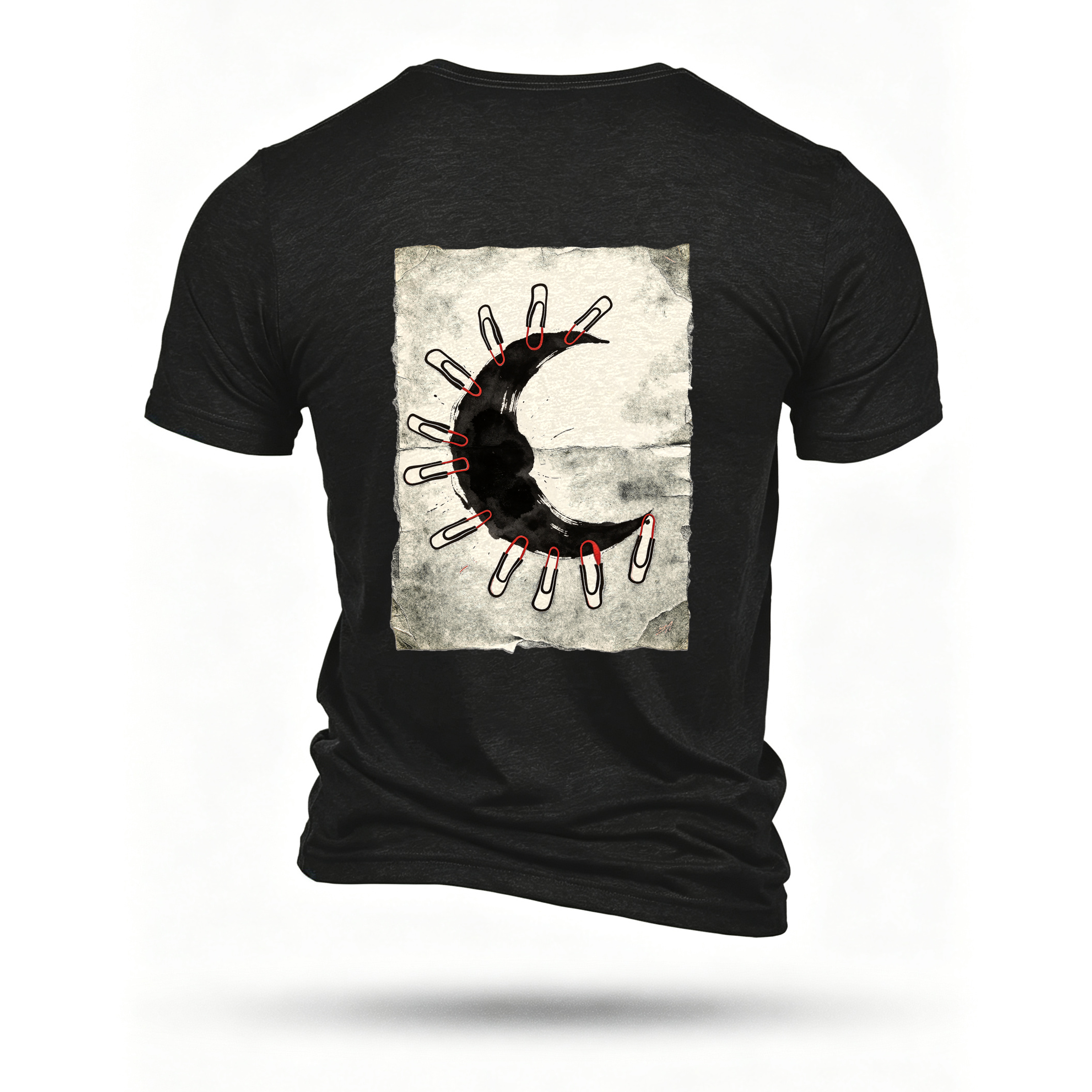 Black T-shirt, back print