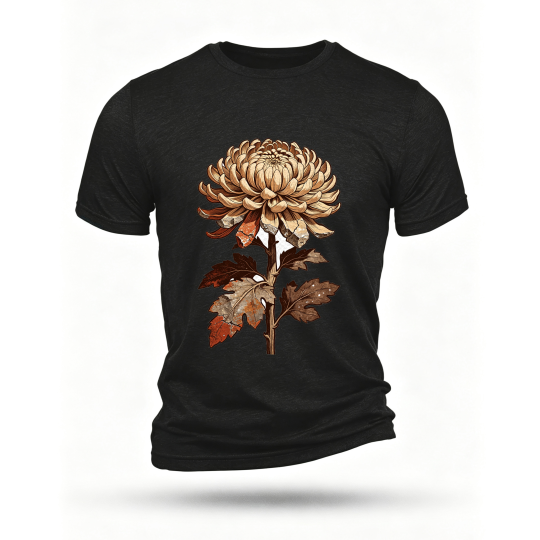 Black T-shirt, front print