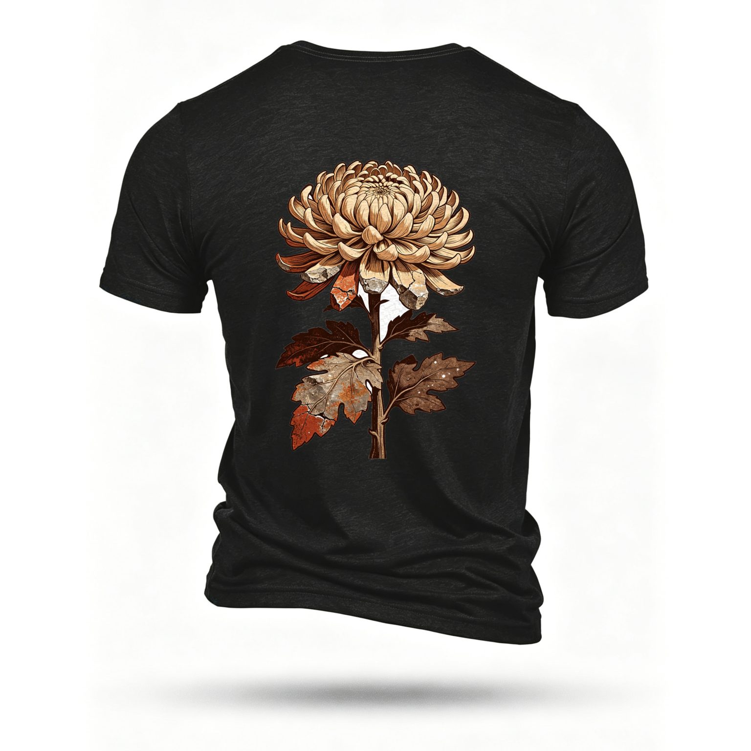 Black T-shirt, back print