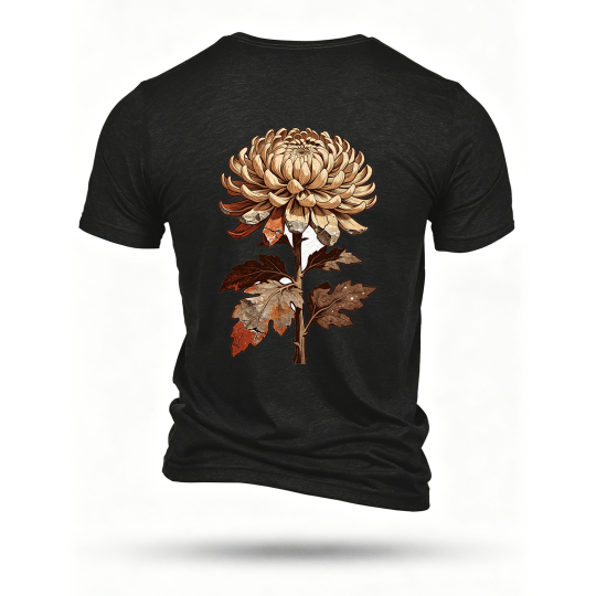 Black T-shirt, back print