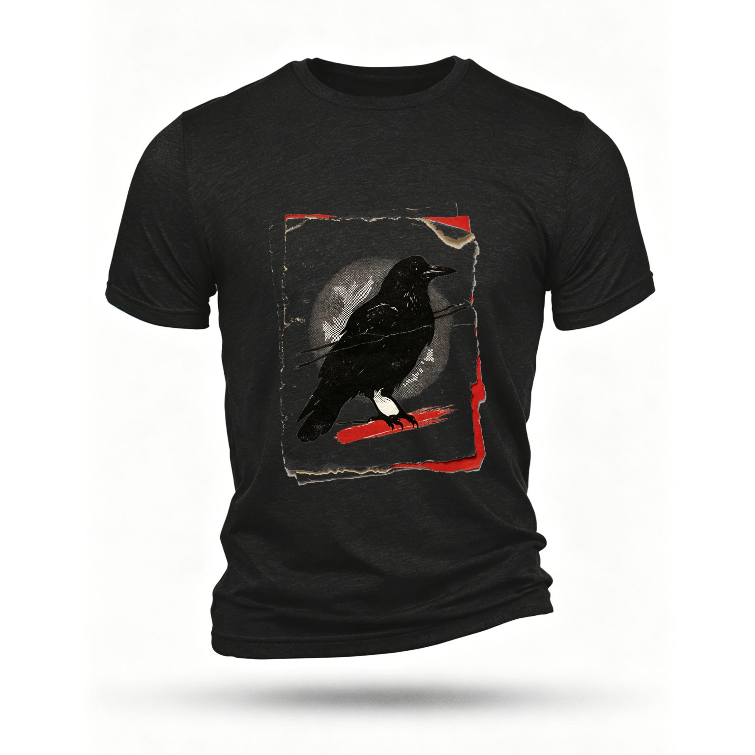Black T-shirt, front print