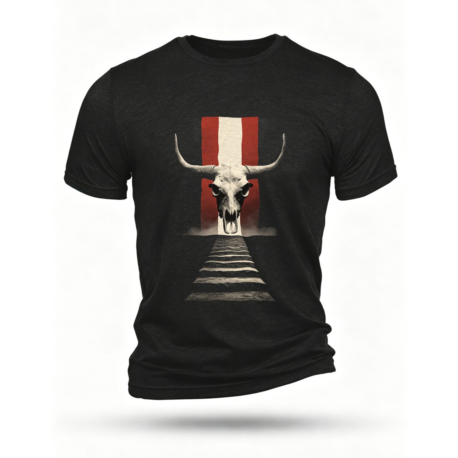 Black T-shirt, front print