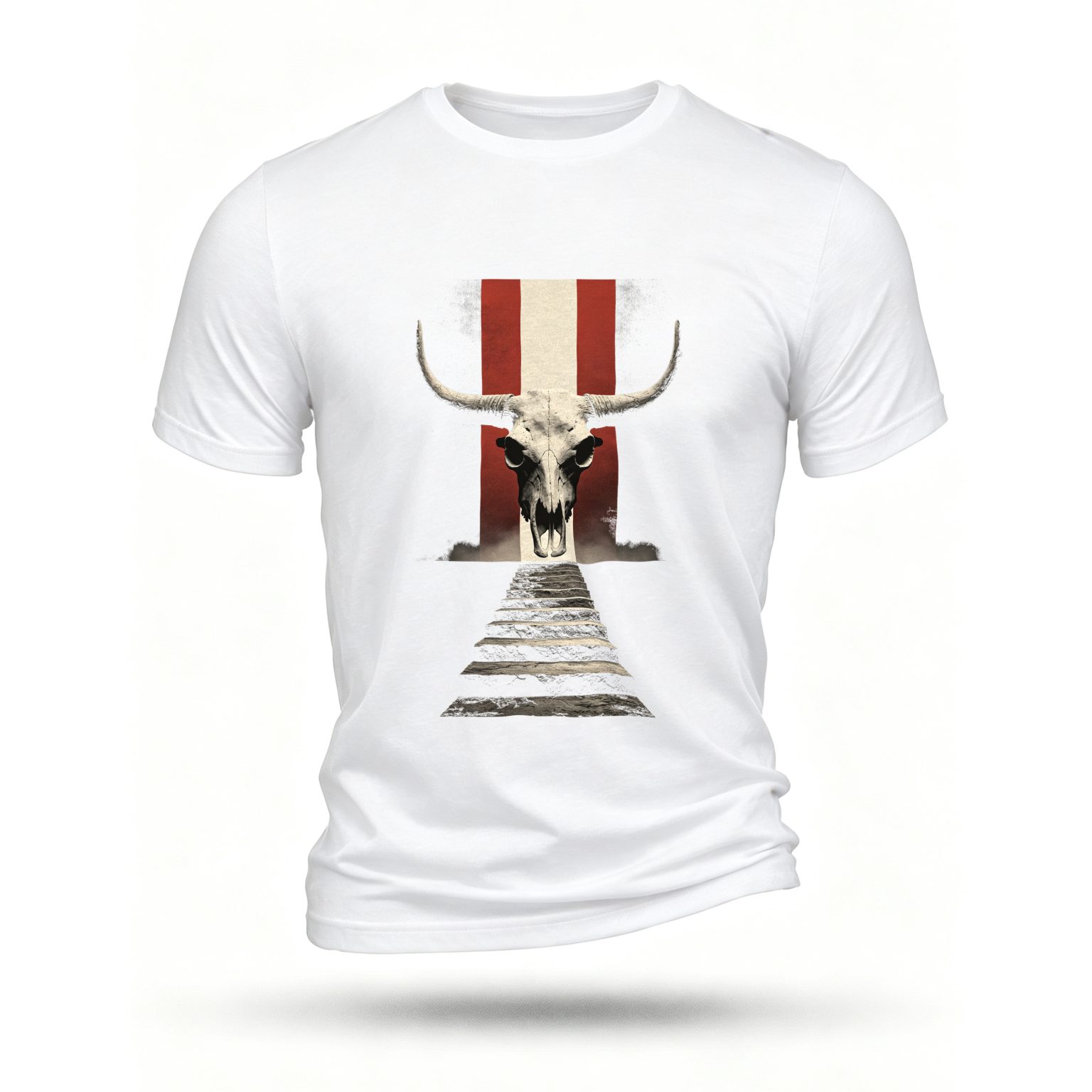 White T-shirt, front print