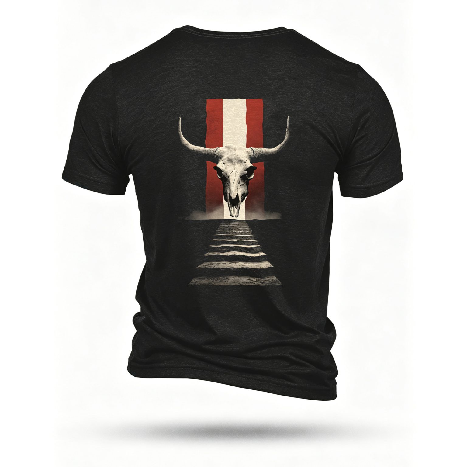 Black T-shirt, back print