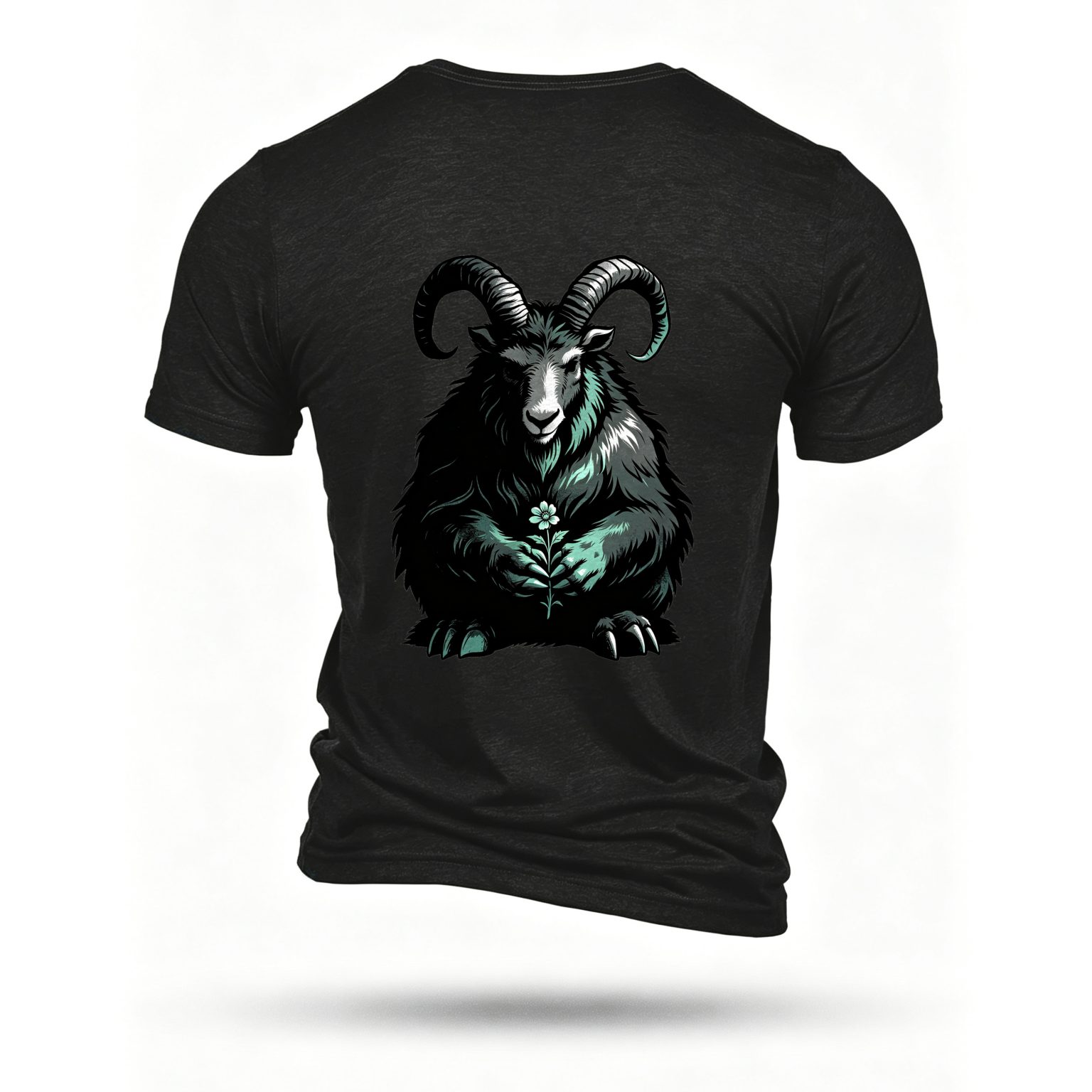 Black T-shirt, back print