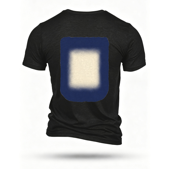 Black T-shirt, back print