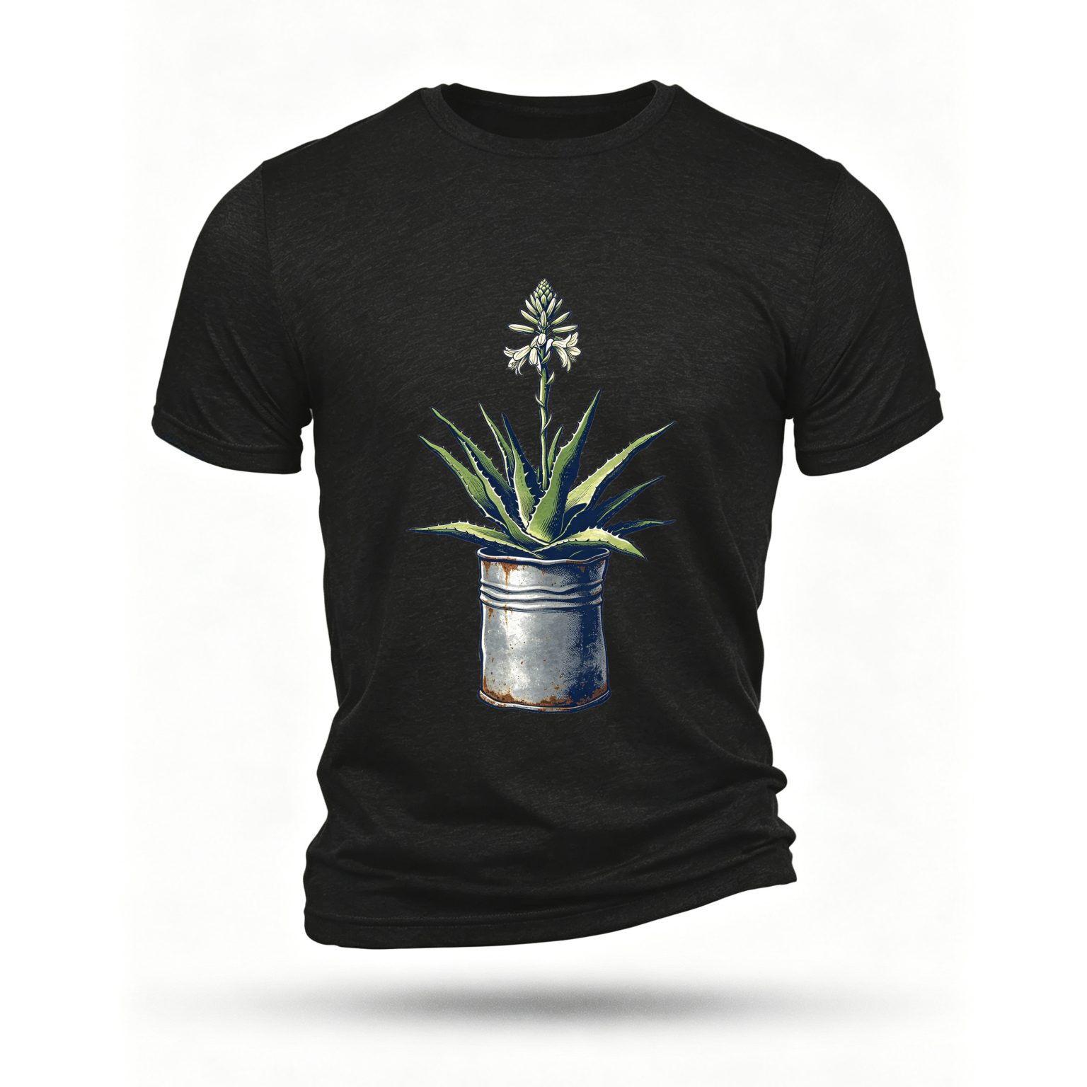 Black T-shirt, front print