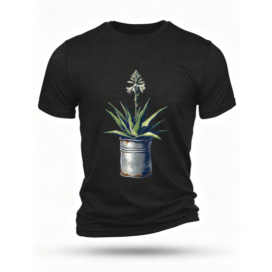Black T-shirt, front print