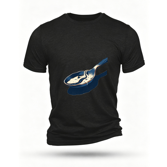 Black T-shirt, front print
