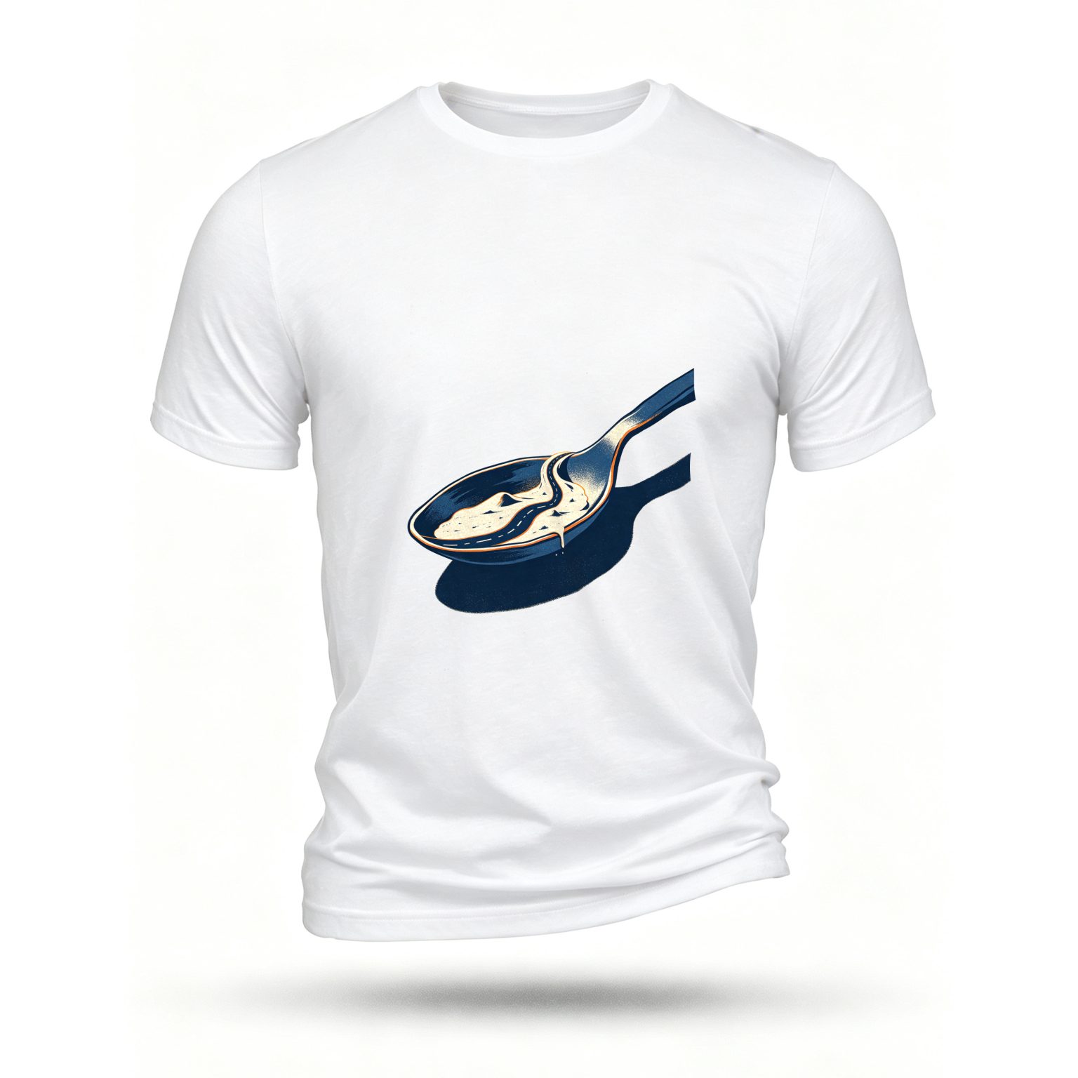 White T-shirt, front print