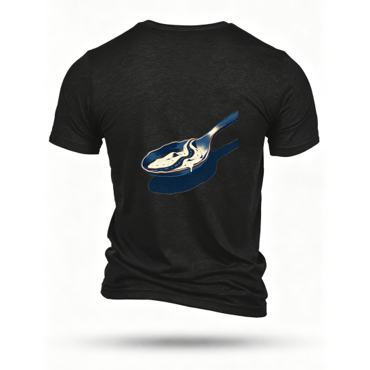 Black T-shirt, back print