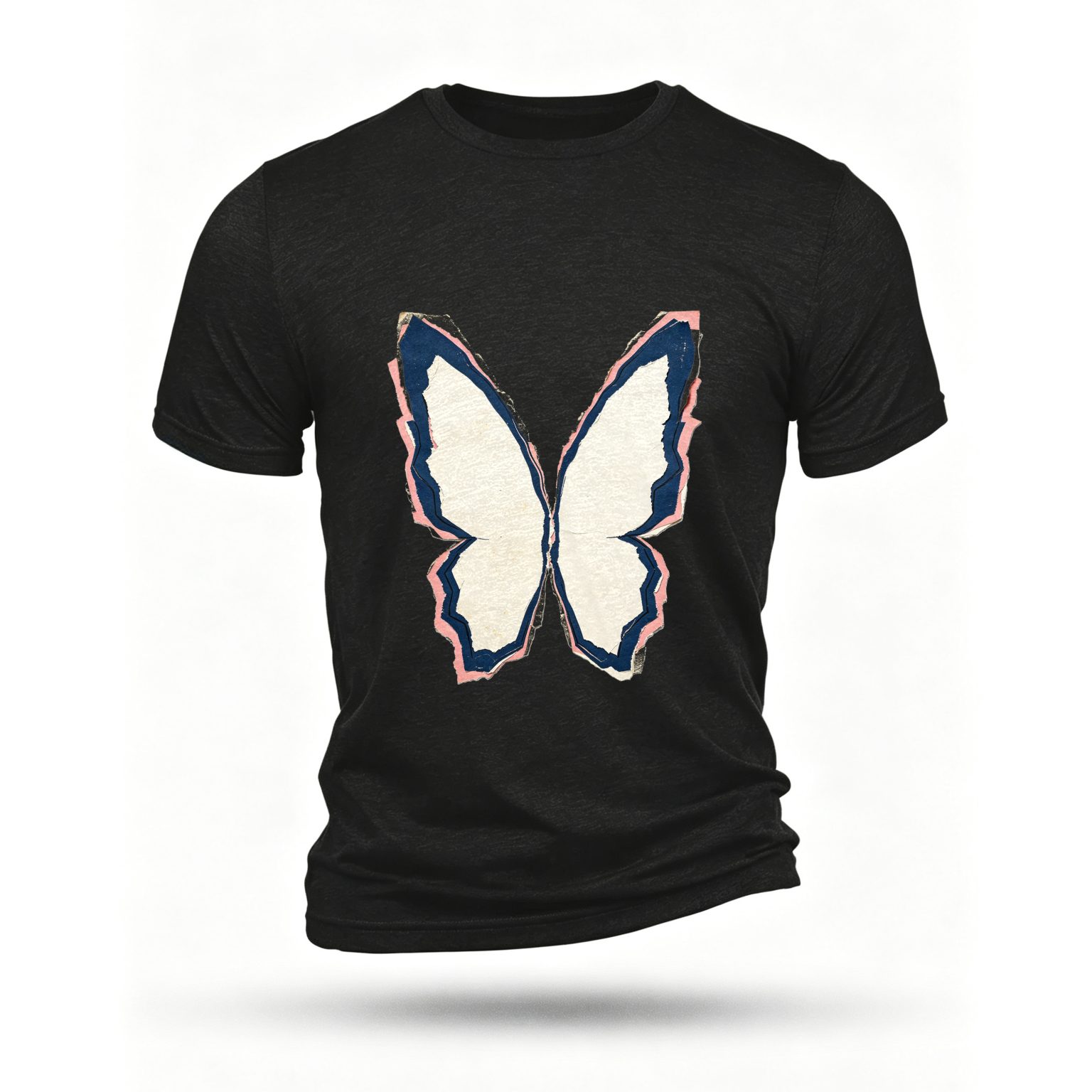Black T-shirt, front print