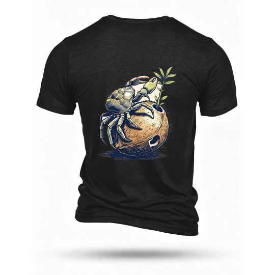 Black T-shirt, back print