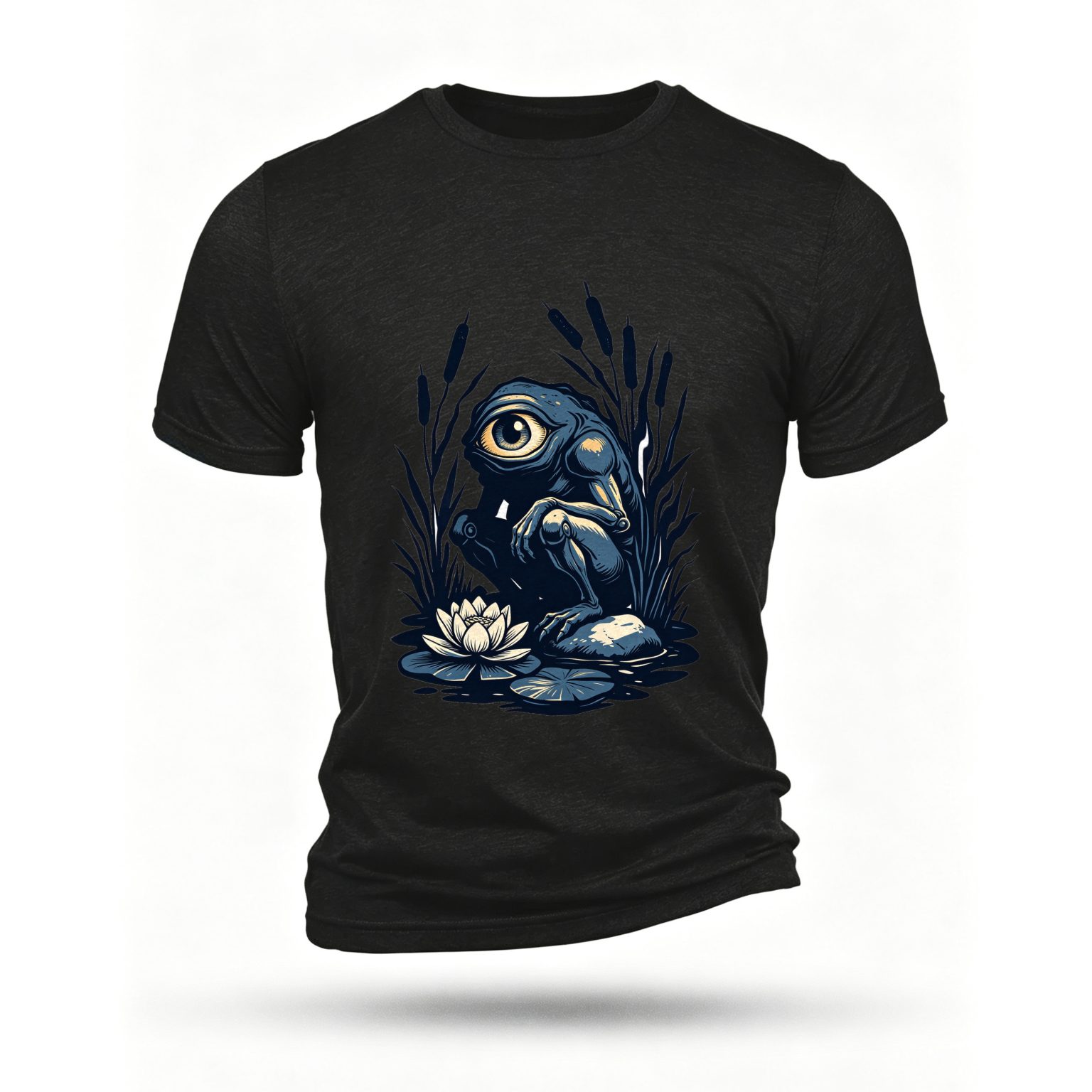 Black T-shirt, front print