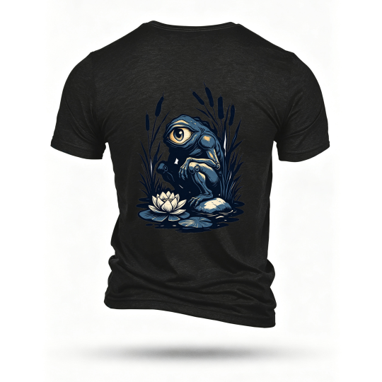 Black T-shirt, back print