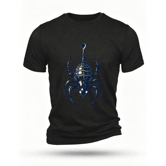 Black T-shirt, front print