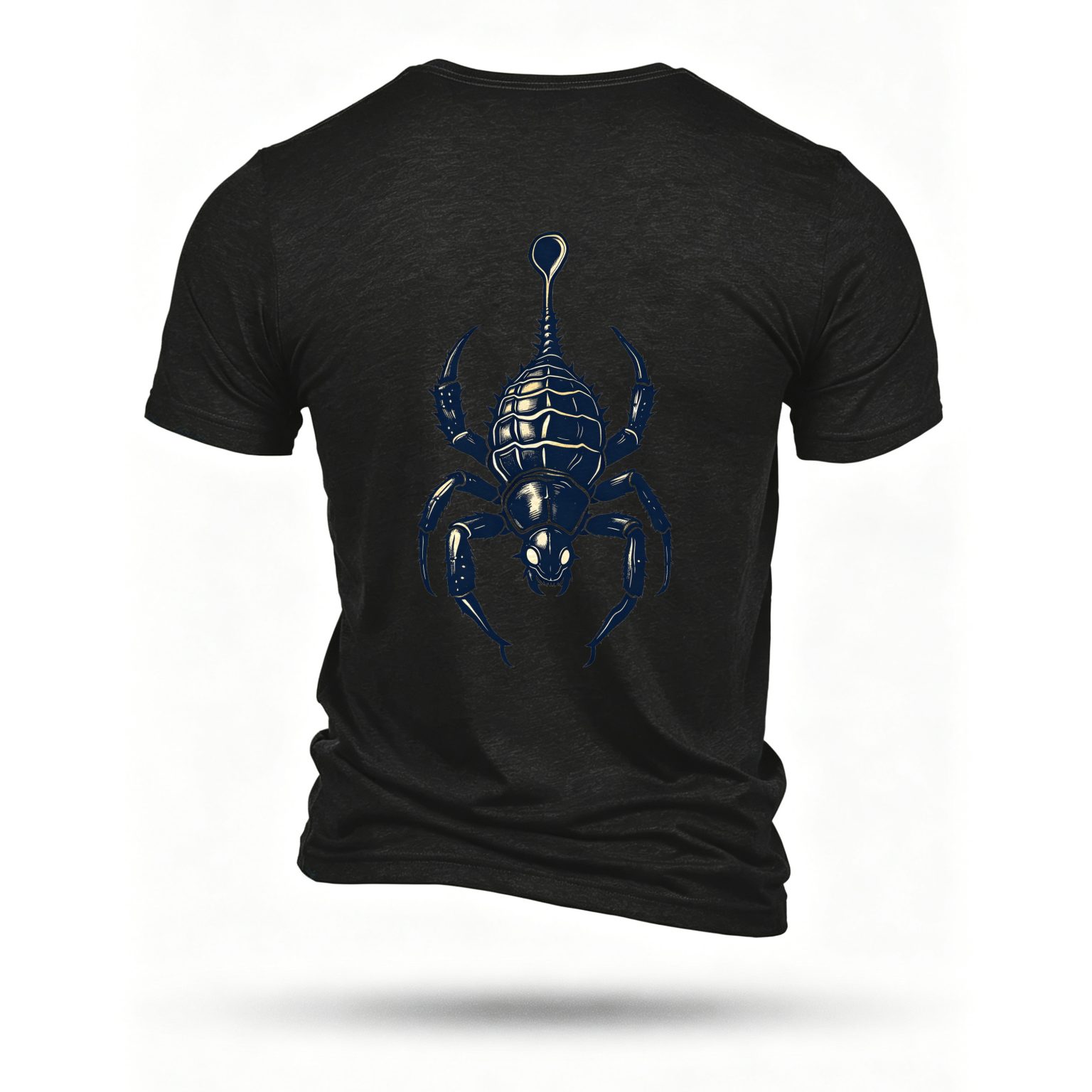 Black T-shirt, back print