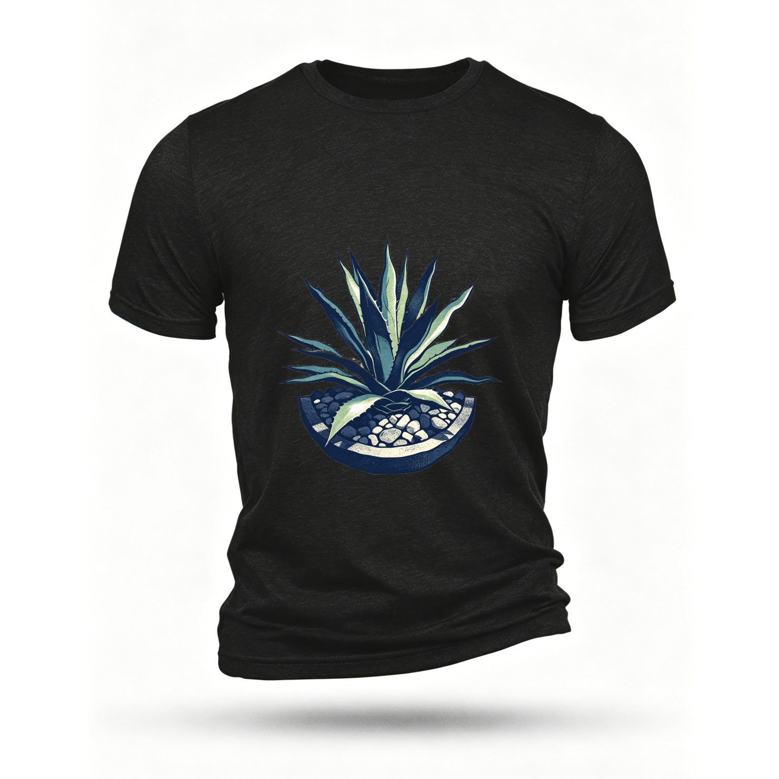 Black T-shirt, front print