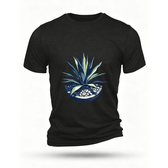 Black T-shirt, front print