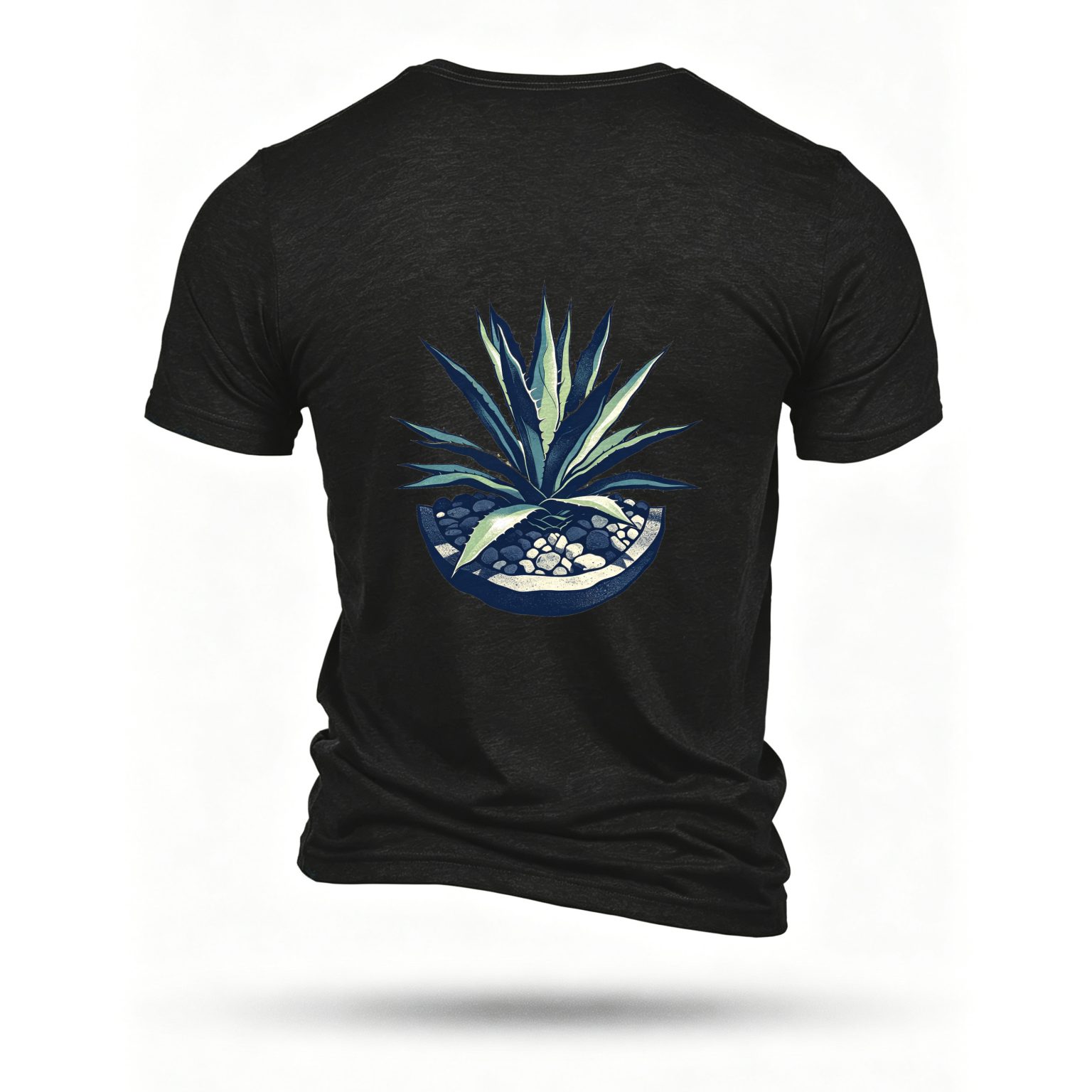Black T-shirt, back print