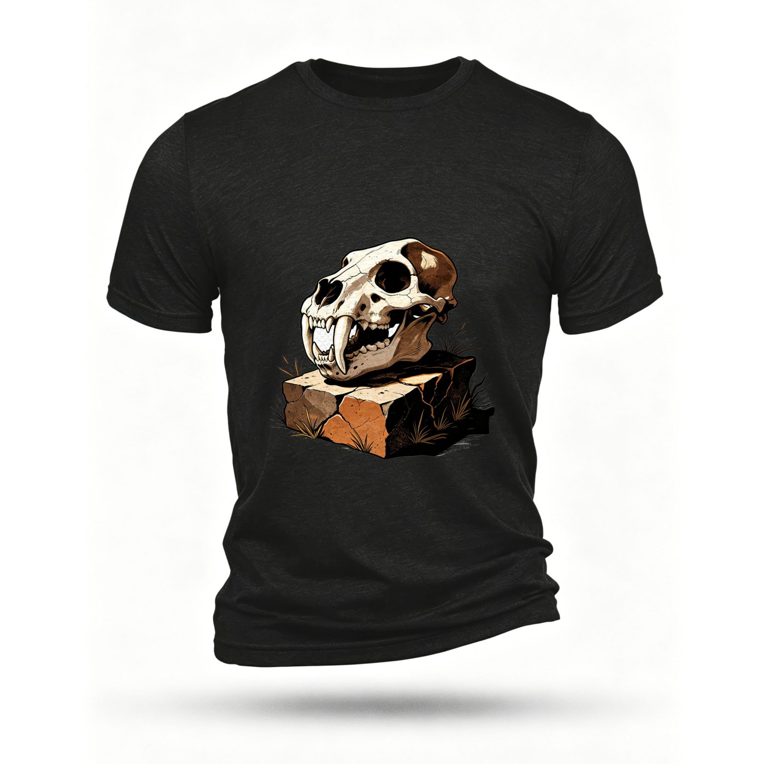 Black T-shirt, front print