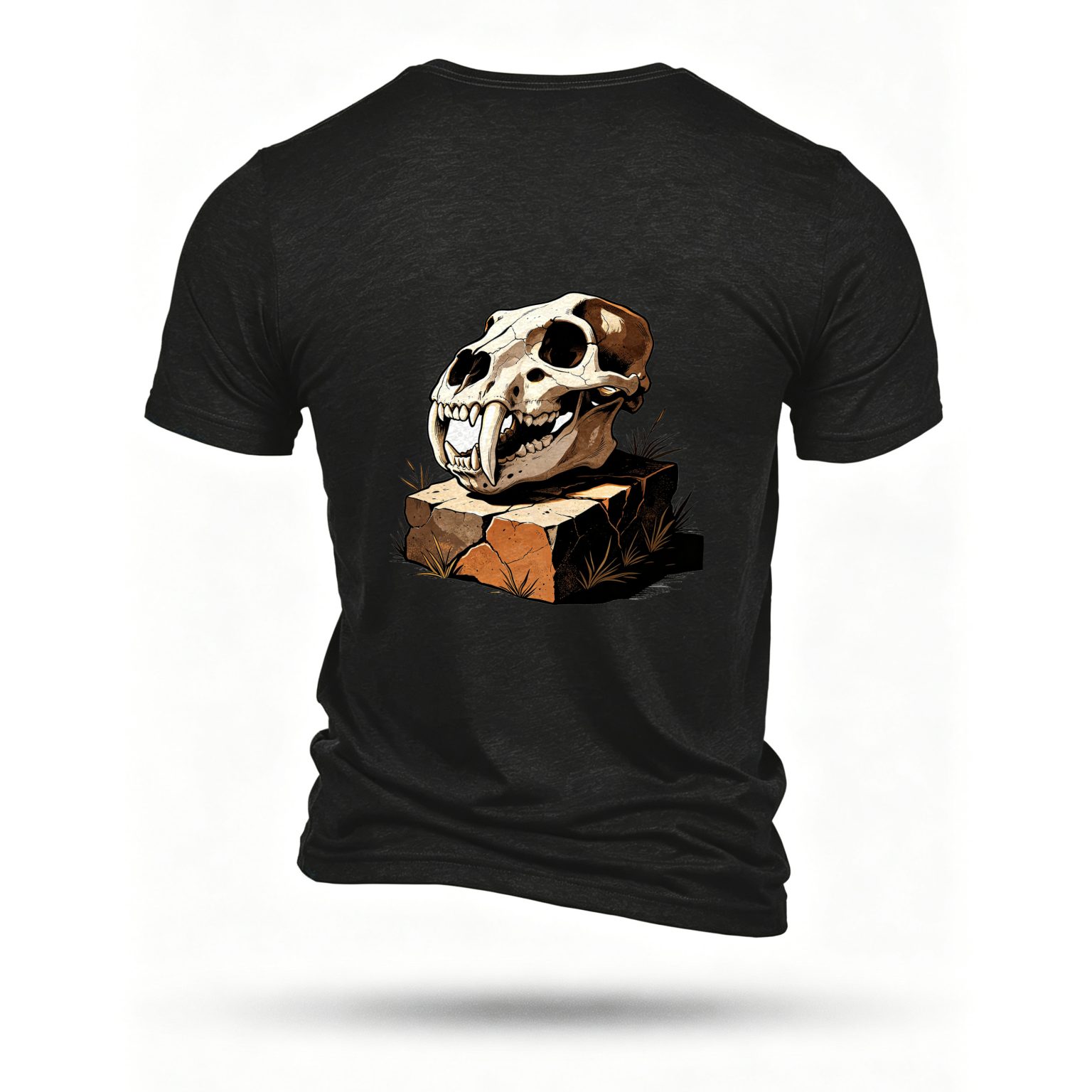 Black T-shirt, back print