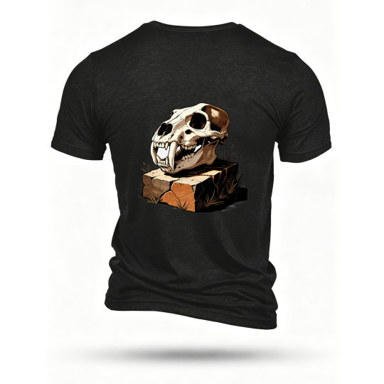 Black T-shirt, back print