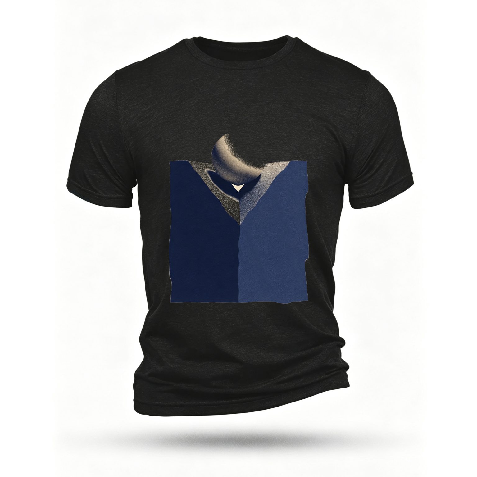 Black T-shirt, front print
