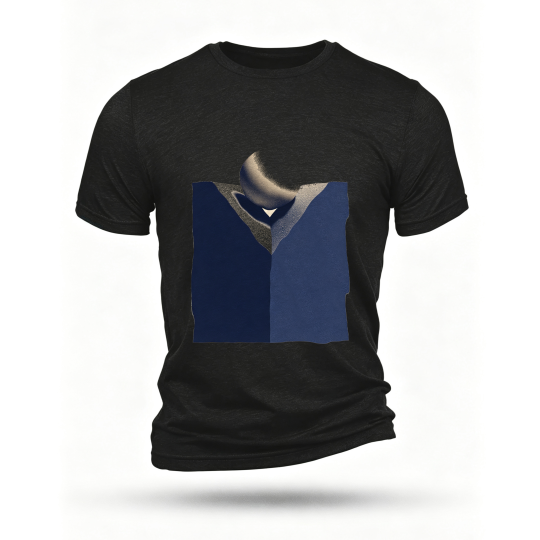 Black T-shirt, front print