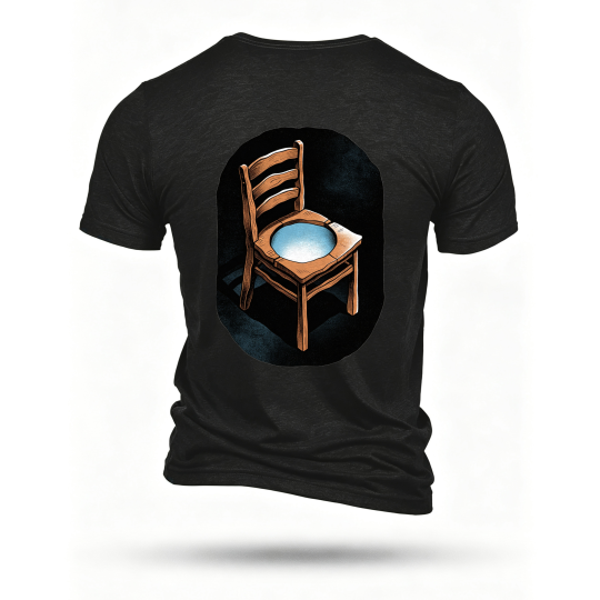 Black T-shirt, back print