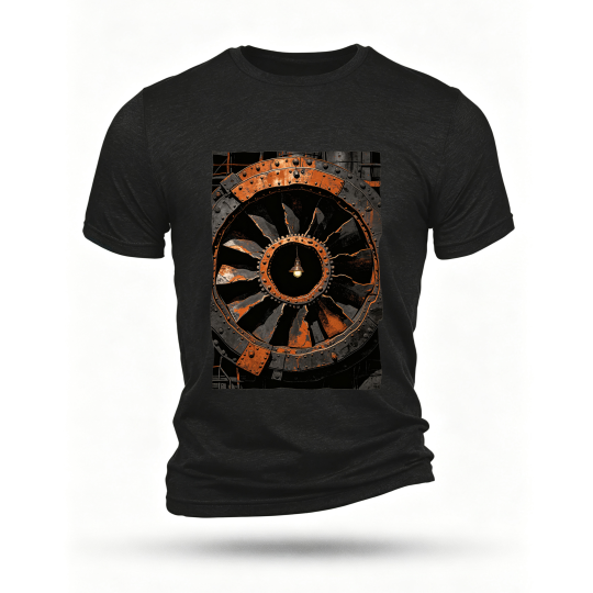 Black T-shirt, front print
