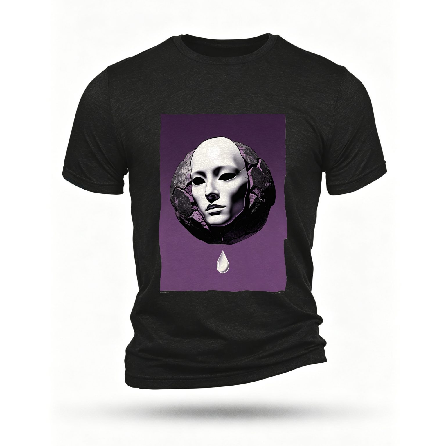 Black T-shirt, front print