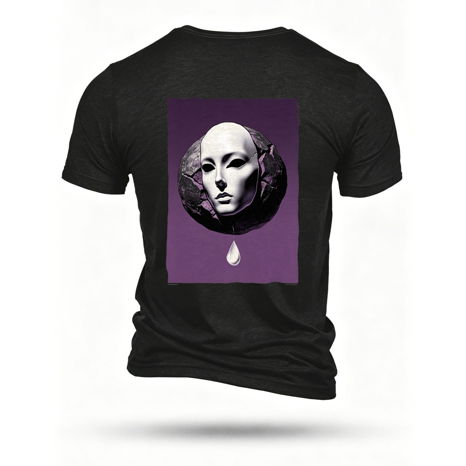 Black T-shirt, back print