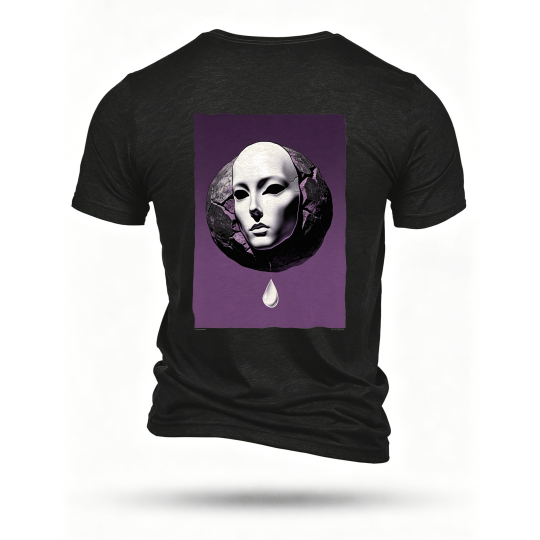 Black T-shirt, back print