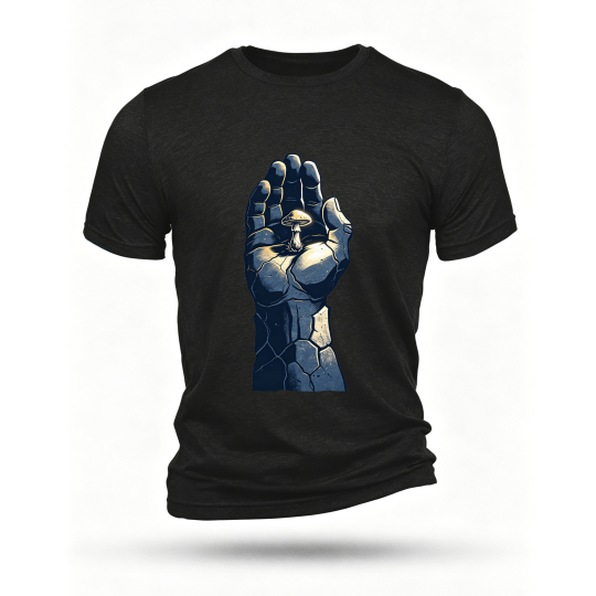 Black T-shirt, front print