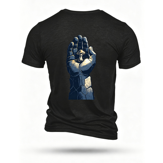 Black T-shirt, back print