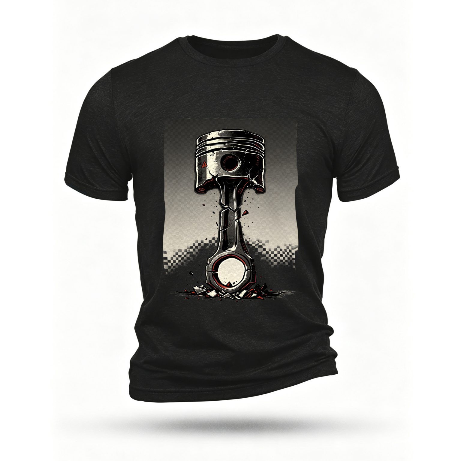 Black T-shirt, front print
